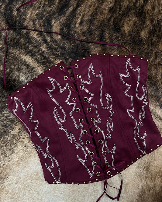 Raelynn Embroidered Western Corset Top