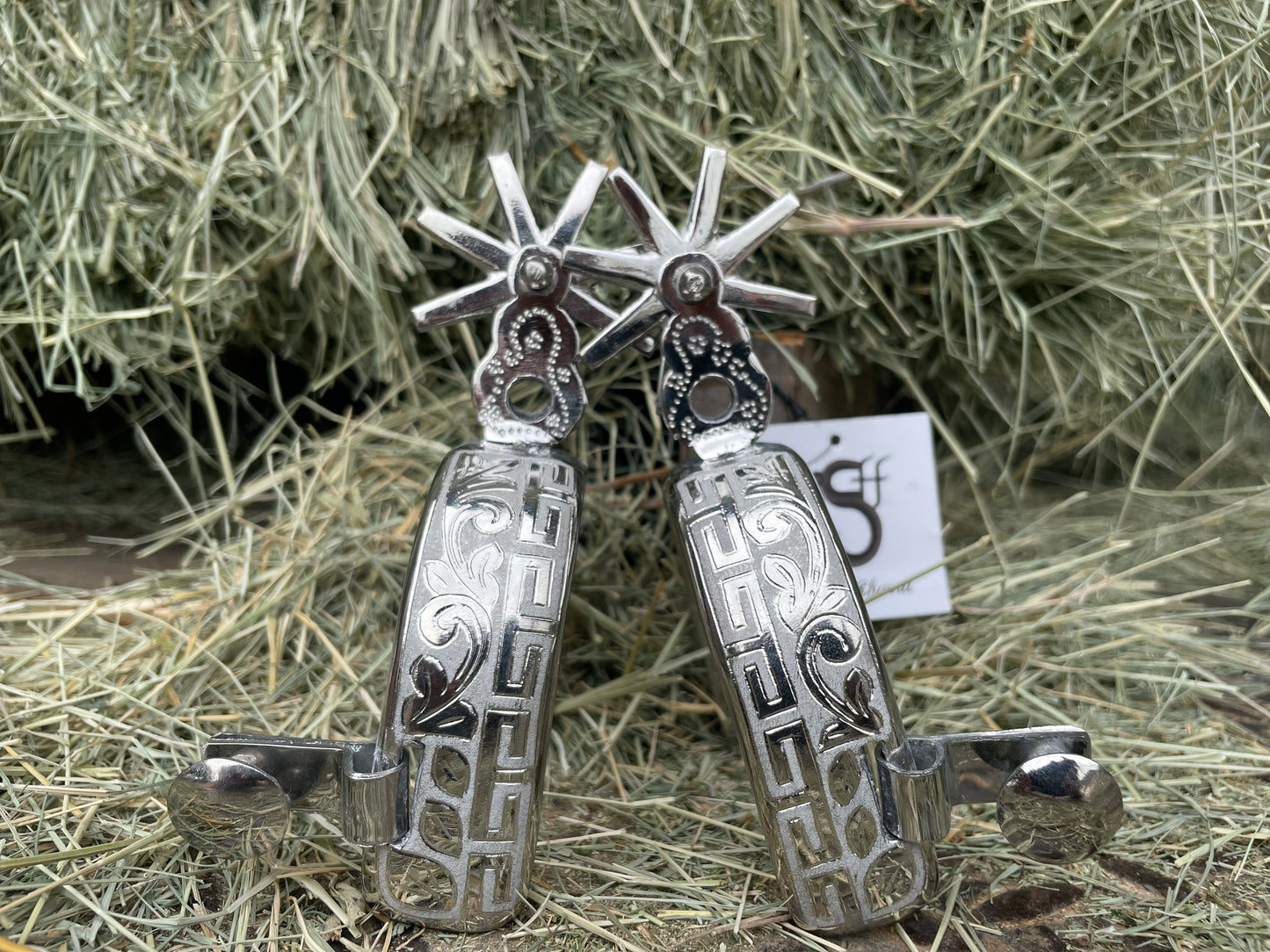 Espuela Charra Fina de acero inoxidable.