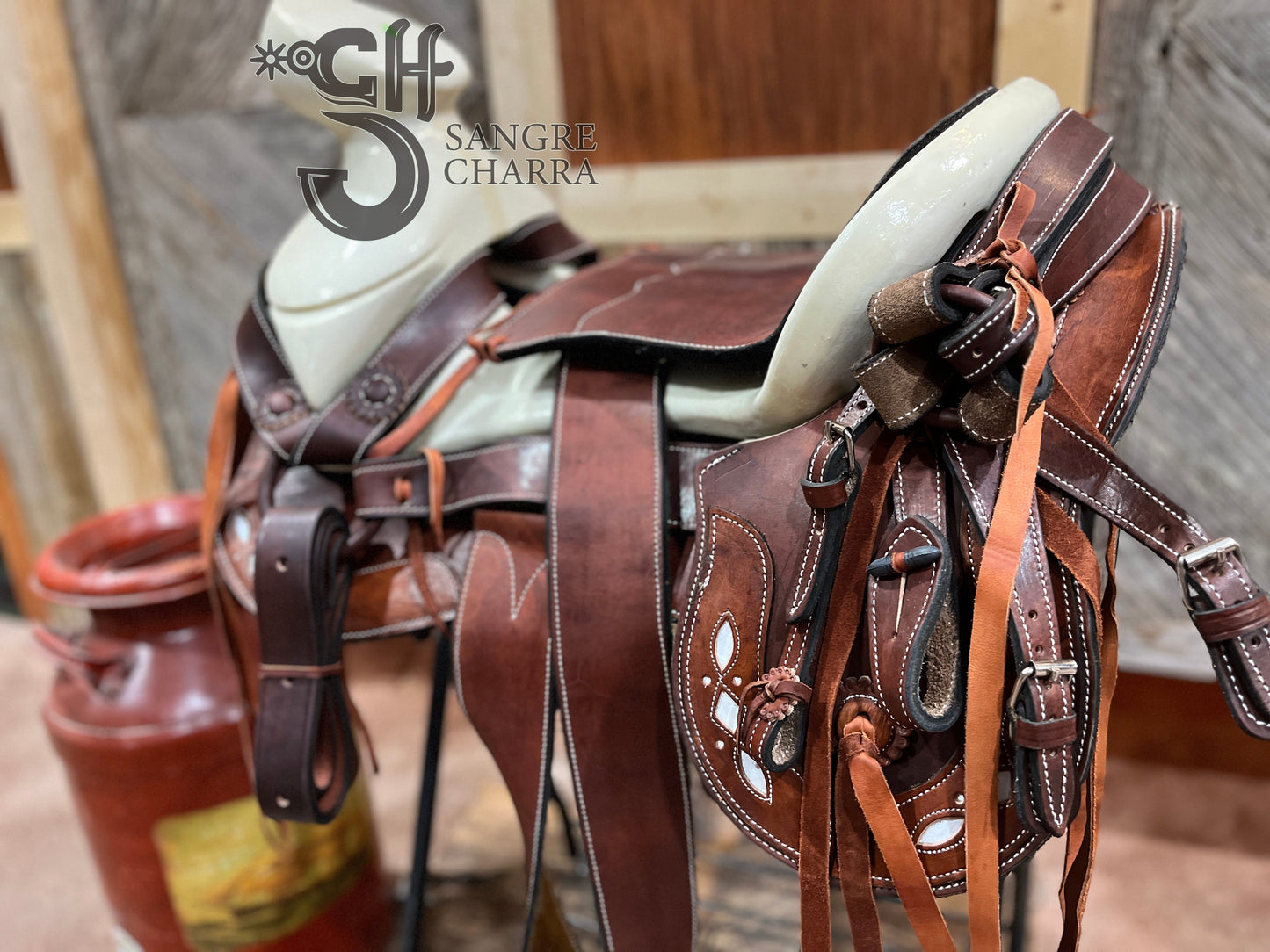 16" Brown Charro Working Charra Montura Saddle