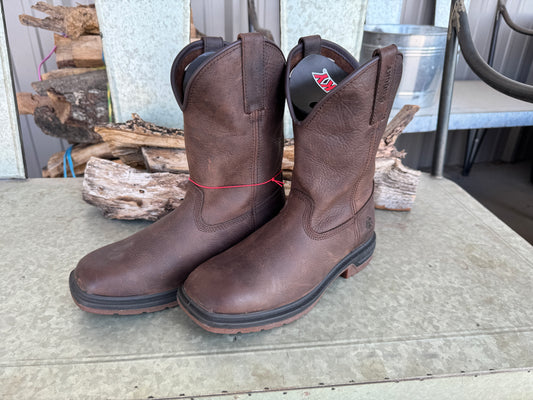 Rocky Men's Worksmart Non Waterproof 10 in. Wellington Work Boots - Soft Toe - Dark Brown