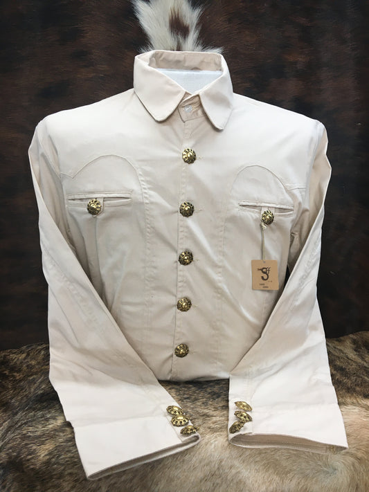 Camisa Charra Adulto Beige