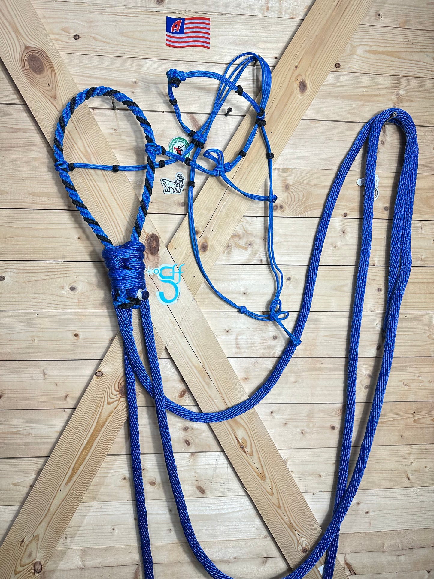 Falsa Riendas de Nylon Azul