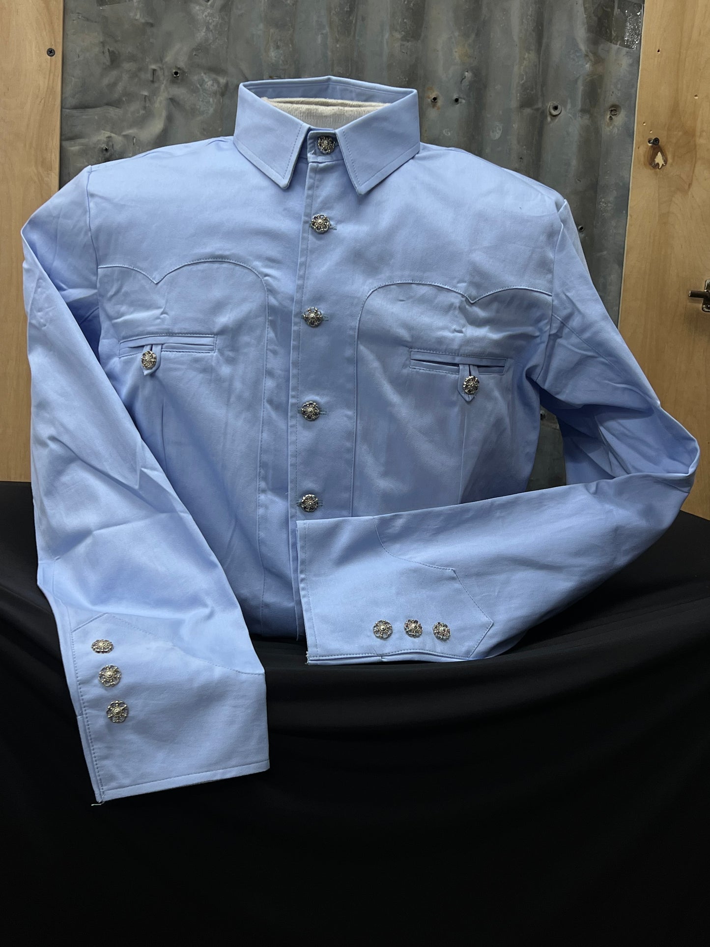 Camisa Charra lisa - Botonadura Fina