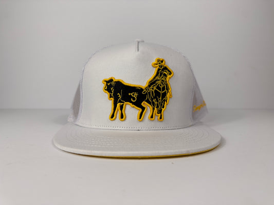 Sangre Charra “Colas" Hat White Yellow