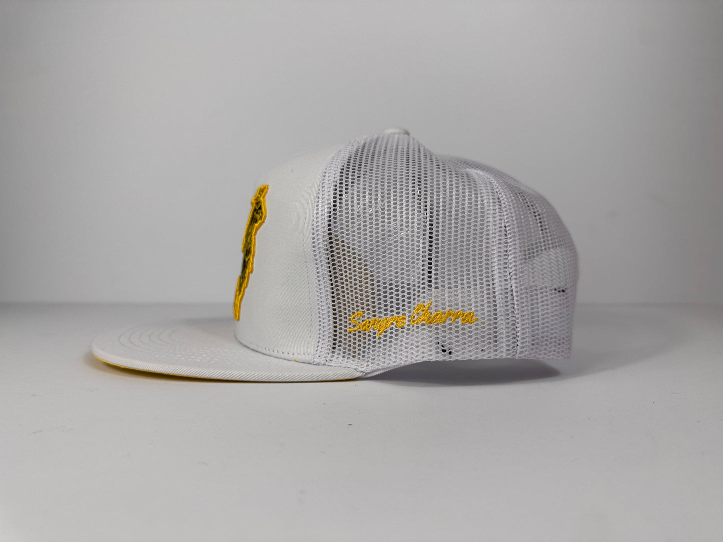 Sangre Charra “Colas" Hat White Yellow