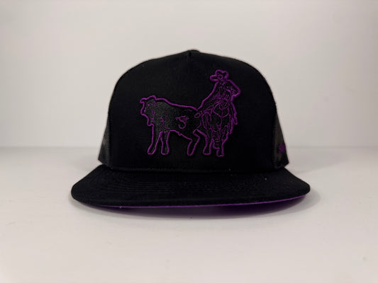 Sangre Charra “Colas" Hat Black Purple