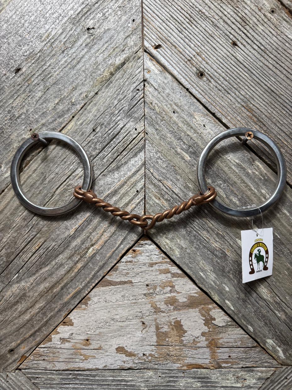 Freno Quebrado Tipo Snaffle Torcido de Cobre