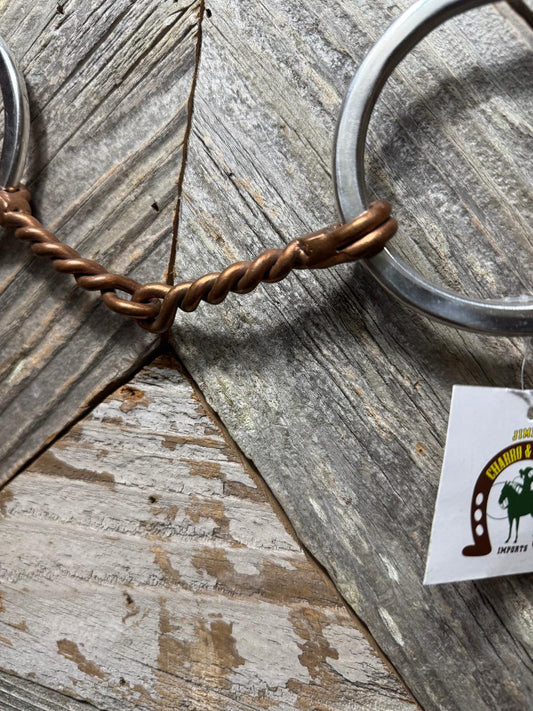 Freno Quebrado Tipo Snaffle Torcido de Cobre